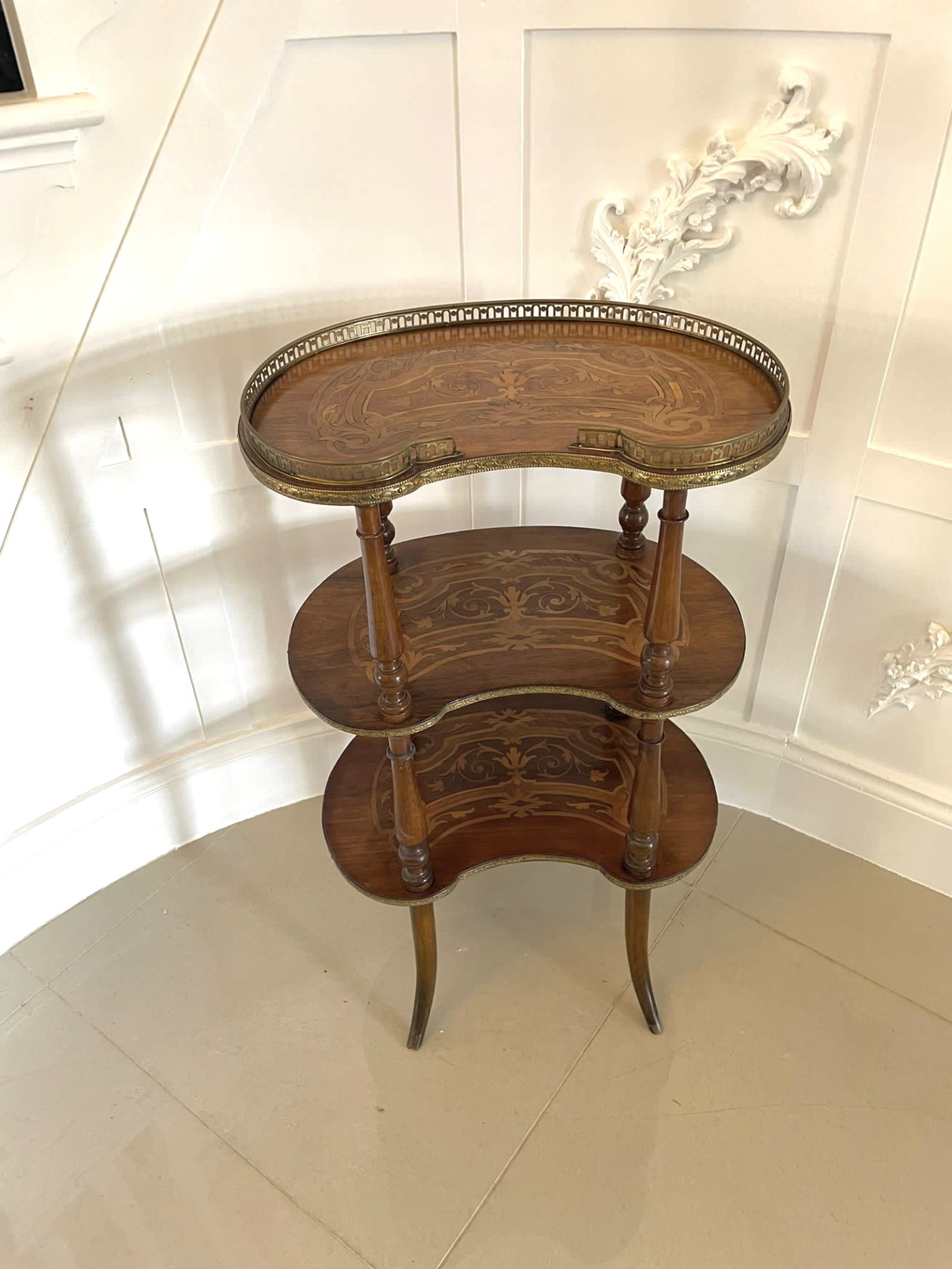 Quality Antique French Marquetry Étagère